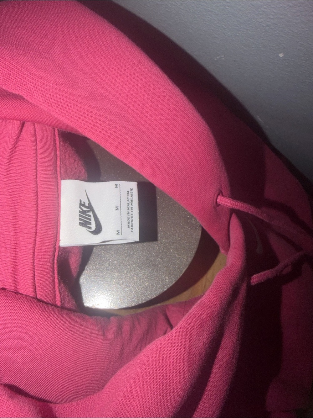 Nike Men's Maroon Pullover Hoodie Sweatshirt - Picture 5 of 5